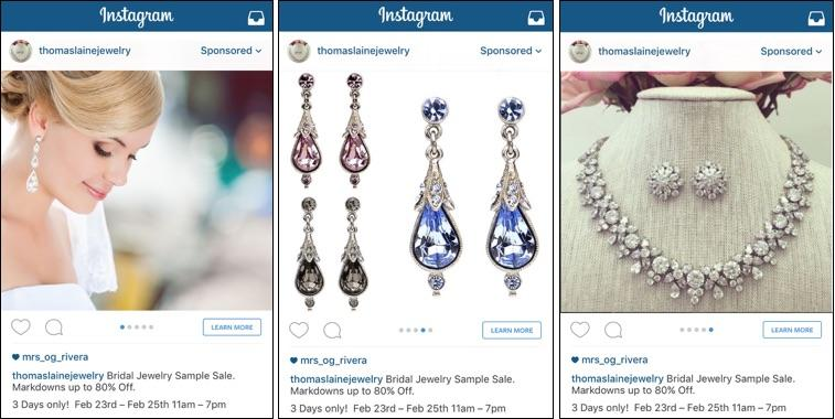 تبلیغات جواهرات در اینستاگرام