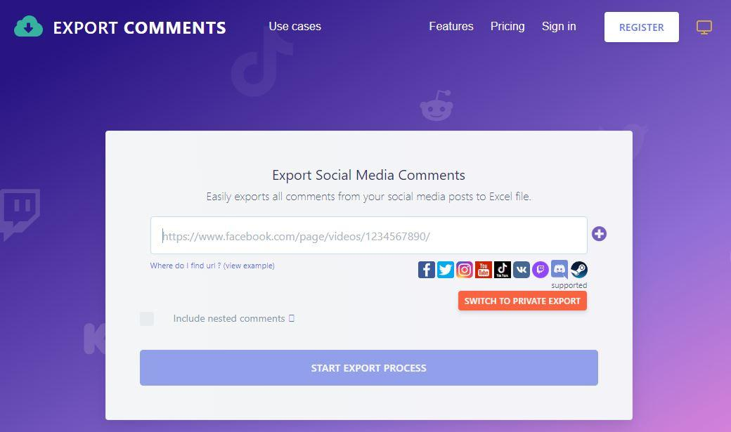 exportcomments 